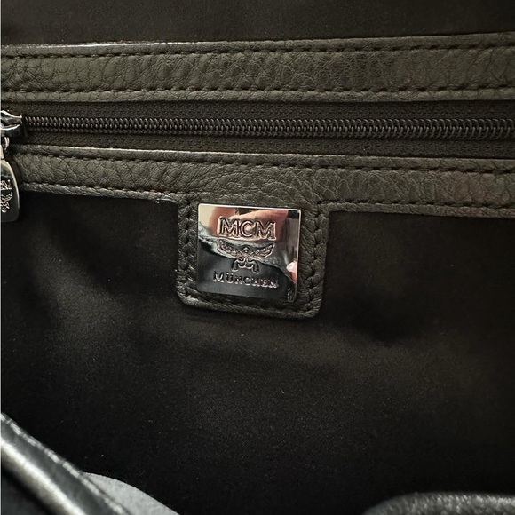 MCM Leather Visetos Studded Zebra Print Backpack - Picture 10 of 16